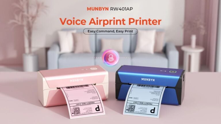 MUNBYN RealWriter 401 Wireless Voice Controlled Thermal Label Printer WiFi